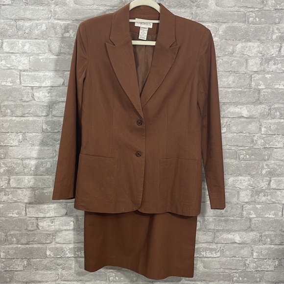Chadwicks Linen Blend Blazer and Skirt Set - Picture 9 of 11